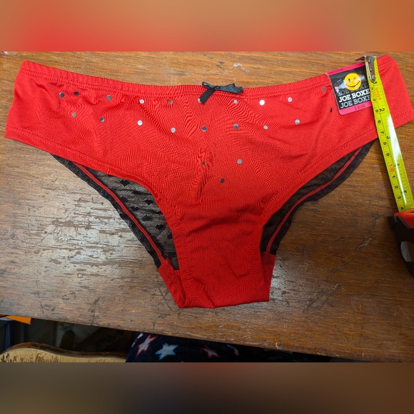 Joe Boxer Other - Jr L Joe Boxer Hipster Panties Red & black  heart back, mirror sequence nwt